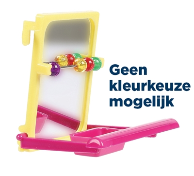 HAPPY PET Spiegelzitstok Fun at the Fair Mirror Perch - Spiegel, Speelgoed & Activiteit tegen verveling - Assorti - Universeel