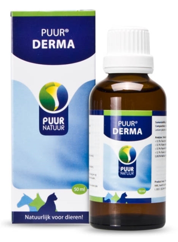 PUUR NATUUR Aanvullende diervoeding DERMA Jeuk Verlicht jeuk & natuurlijke kruidenformule - n.v.t. - 50 ml