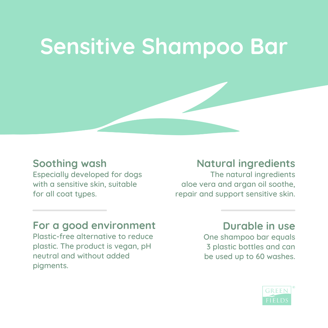 Greenfields Sensitive Shampoo Bar Honden – Plasticvrij & Natuurlijke Ingrediënten