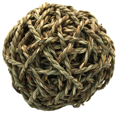 HAPPY PET Grassy Ball Nature First 100% natuurlijk, pesticidevrij, kauwspeelgoed - Naturel - 11 cm