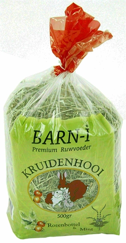 BARN-I Kruidenhooi Rozenbottel & Mint Verrijkt met vitaminerijke rozenbottel en pepermunt, hersluitbaar - Naturel - 6x500g