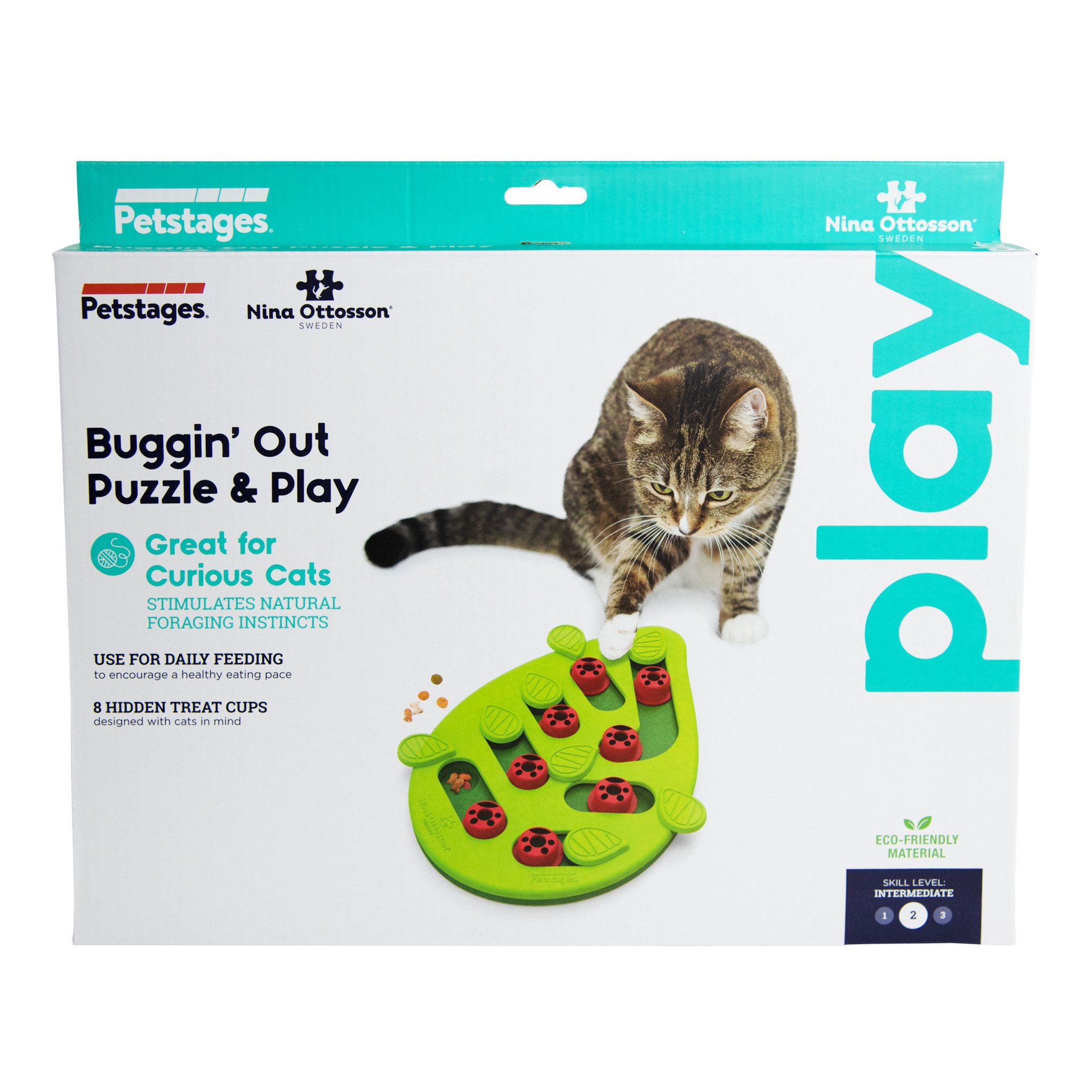 Petstages Kattenpuzzel Buggin' Out Puzzle & Play – Uitdagend Speelgoed