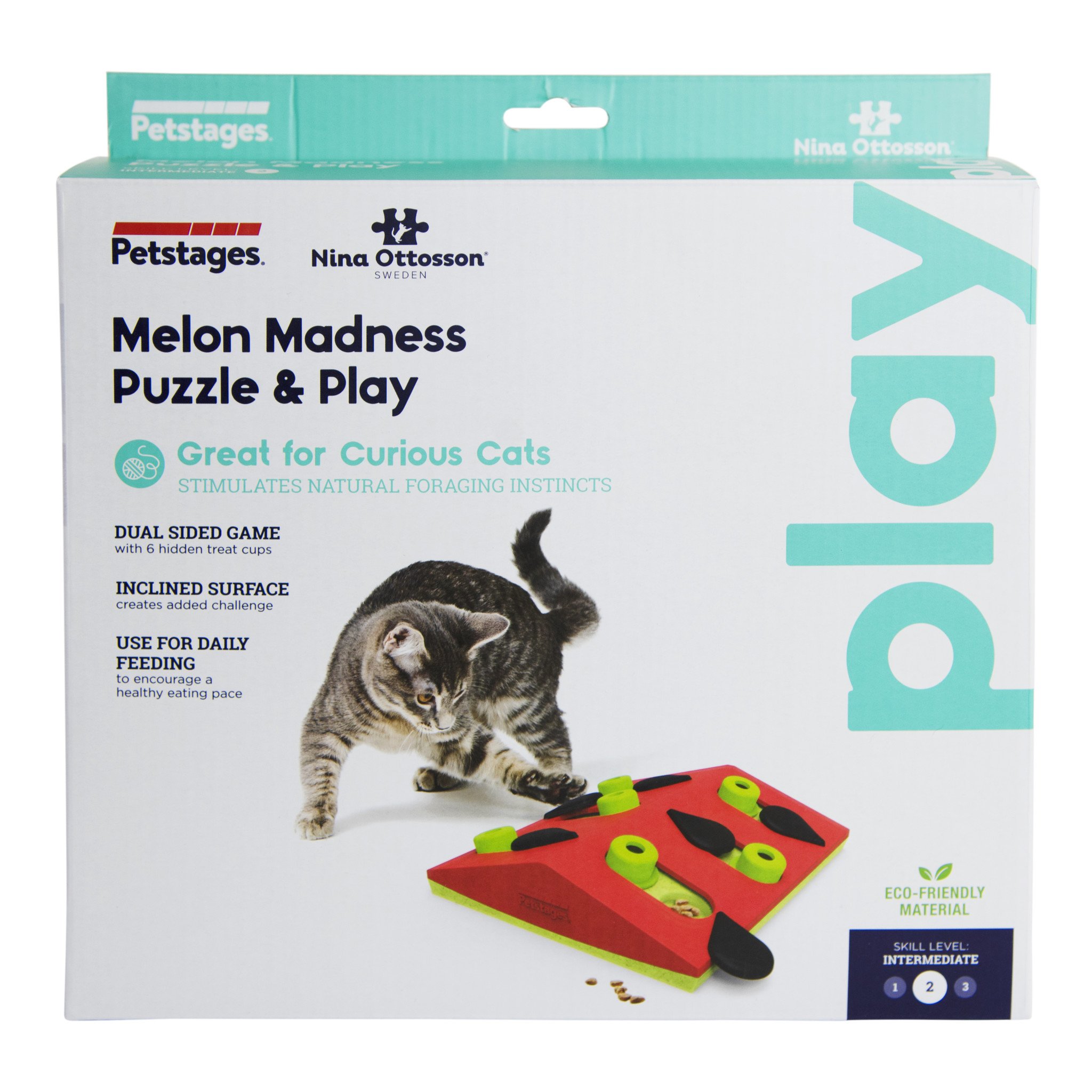 Petstages kattenpuzzel Melon Madness Puzzle & Play – Speelgoed voor katten