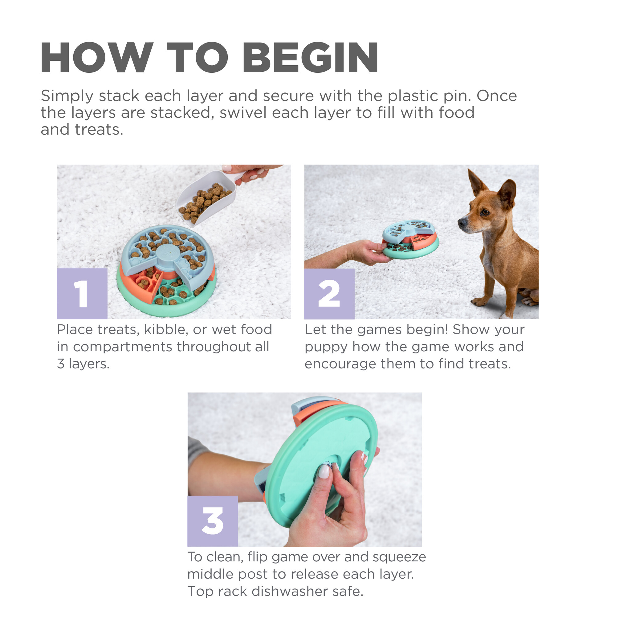 Outward Hound hondenpuzzel Lickin' Layers Puppy – niveau 2, stimulerend