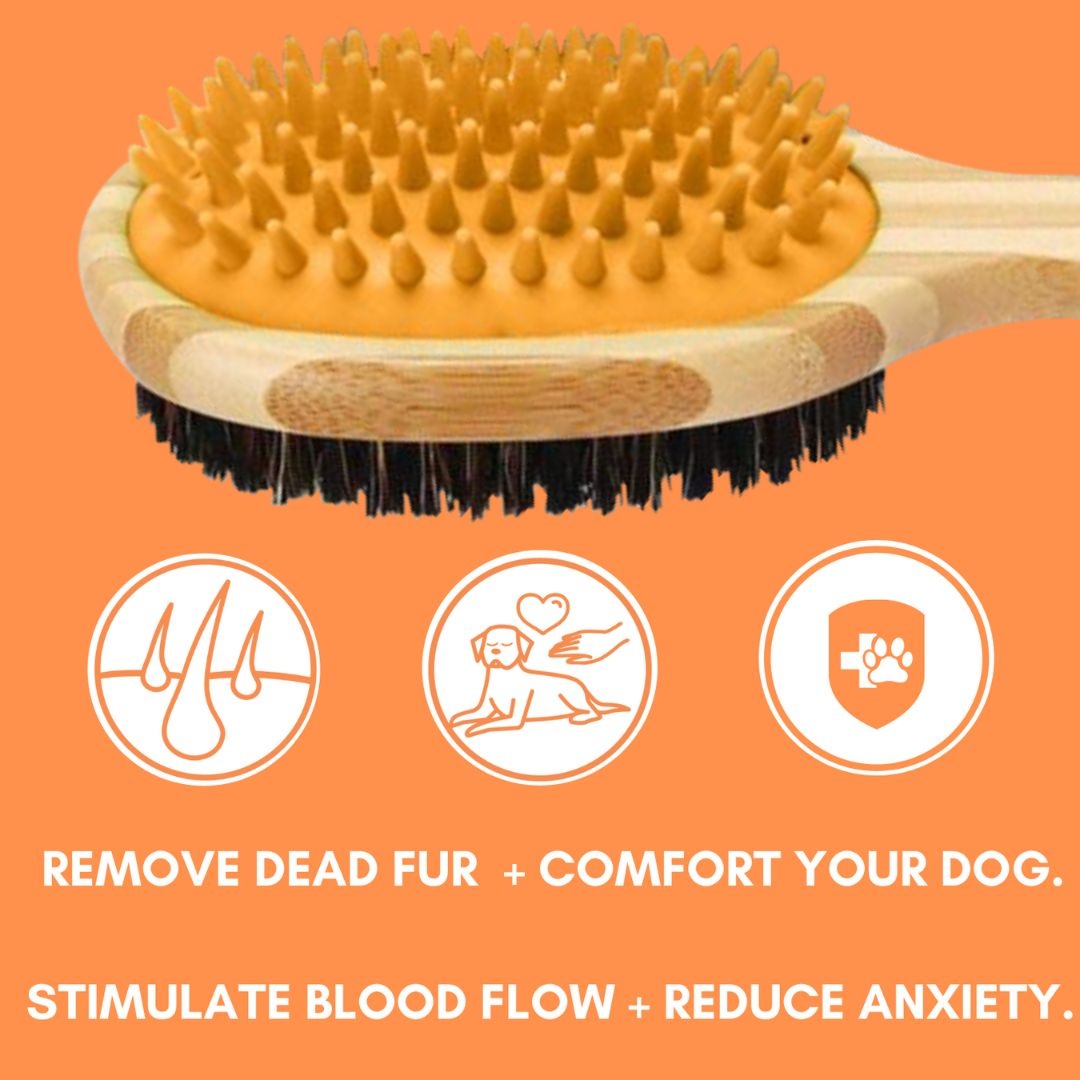 DogsLife Hondenborstel DogsLife Bamboo Dog Brush – Dubbelzijdig