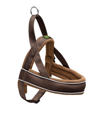HUNTER Harnas Norweger Racing Verstelbaar & Fleecevoering Reflecterend - Bruin/Cognac - L 62-75x2,5 cm