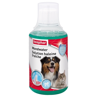 BEAPHAR Mondwater Enzymenformule vermindert tandplak & slechte adem - Voor honden & katten - 250 ml