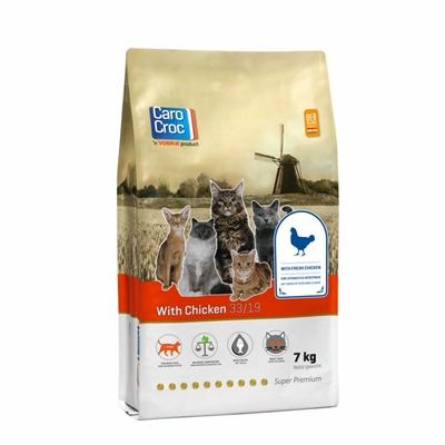 CaroCroc Adult kip zalm kattenvoer droog 7 kg