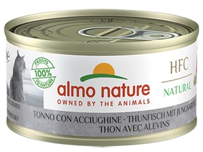 ALMO NATURE Cat natvoer Tonijn/Jonge witvis 70% tonijn, 77% vocht - 24x70g