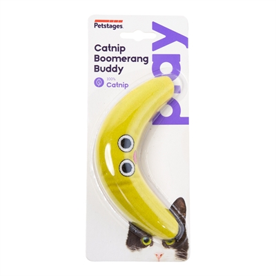 PETSTAGES Kattenspeeltje Green Magic Boomerang Buddy met catnip - Groen - 23,5x10x4 cm