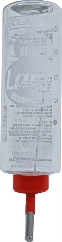 CLASSIC Drinkfles Plastic Konijn 2-kogels drinktuit anti-druppel - Transparant - 600 ml