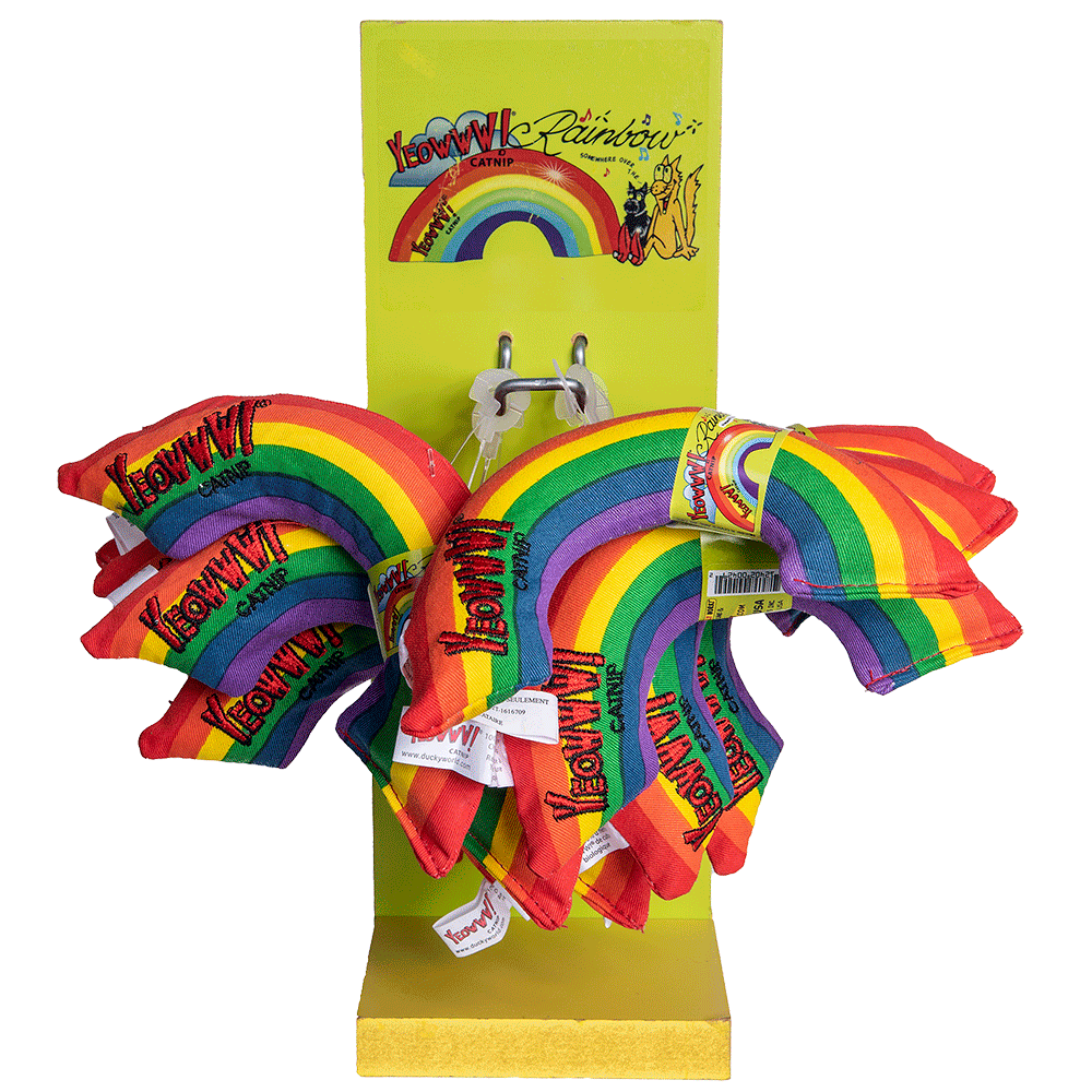 Yeowww! Rainbow display 12 stuks catnip kattenspeeltjes
