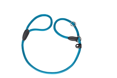HUNTER Retrieverlijn Freestyle Metalen veiligheidsstop, duurzaam materiaal, leerafwerking - Turquoise - 170 x 1 cm