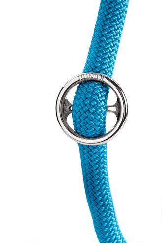 HUNTER Retrieverlijn Freestyle Metalen veiligheidsstop, duurzaam materiaal, leerafwerking - Turquoise - 170 x 1 cm