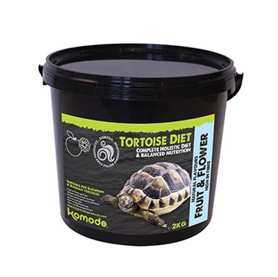KOMODO Schildpadvoer Fruit/Bloem Compleetvoer voor landschildpadden, pellets makkelijk te doseren - Naturel - 2 kg