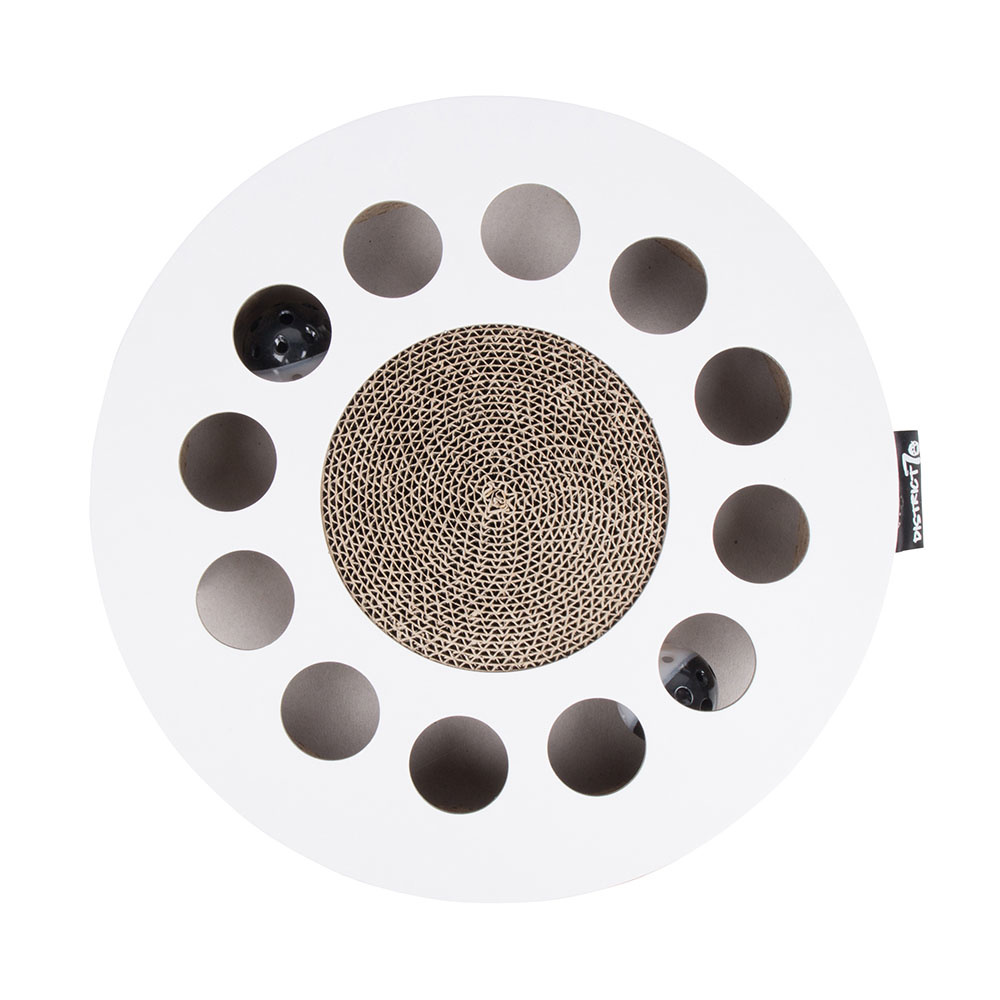 District 70 kattenkrabspeelgoed WHIRL Wit – cirkelvormig