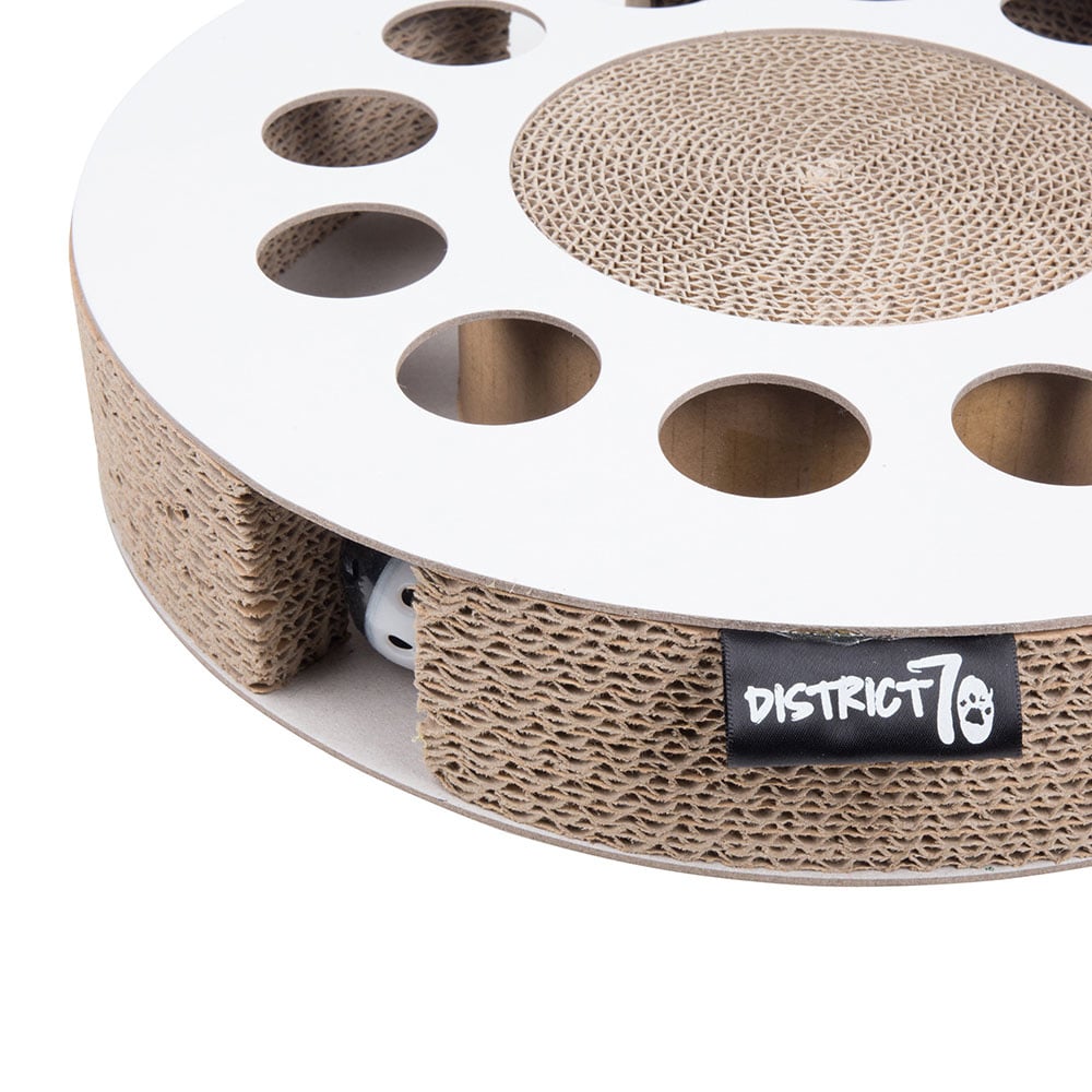 District 70 kattenkrabspeelgoed WHIRL Wit – cirkelvormig