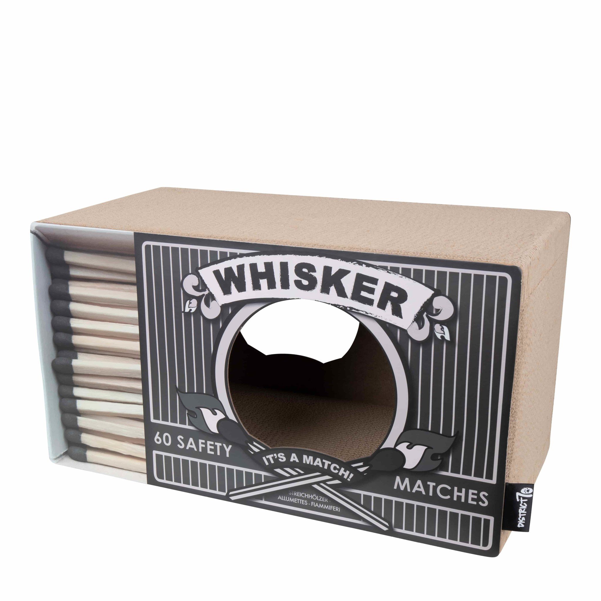 District 70 Krabmeubel WHISKER 55×29 cm - Wit/Zwart/Roze