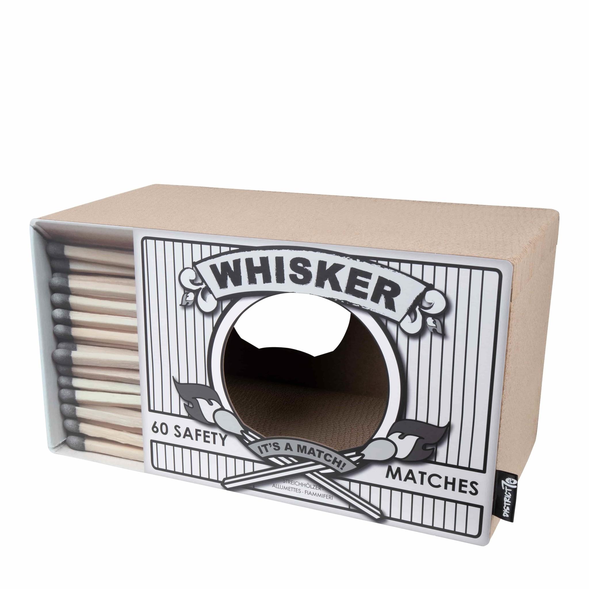 District 70 Krabmeubel WHISKER 55×29 cm - Wit, Zwart, Roze