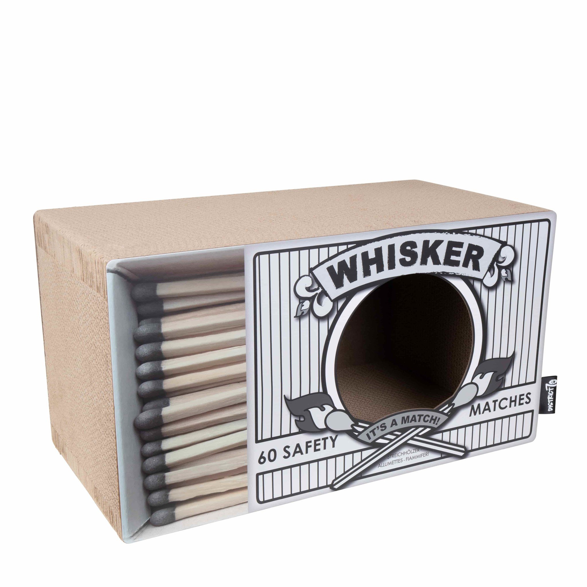 District 70 Krabmeubel WHISKER 55×29 cm - Wit, Zwart, Roze