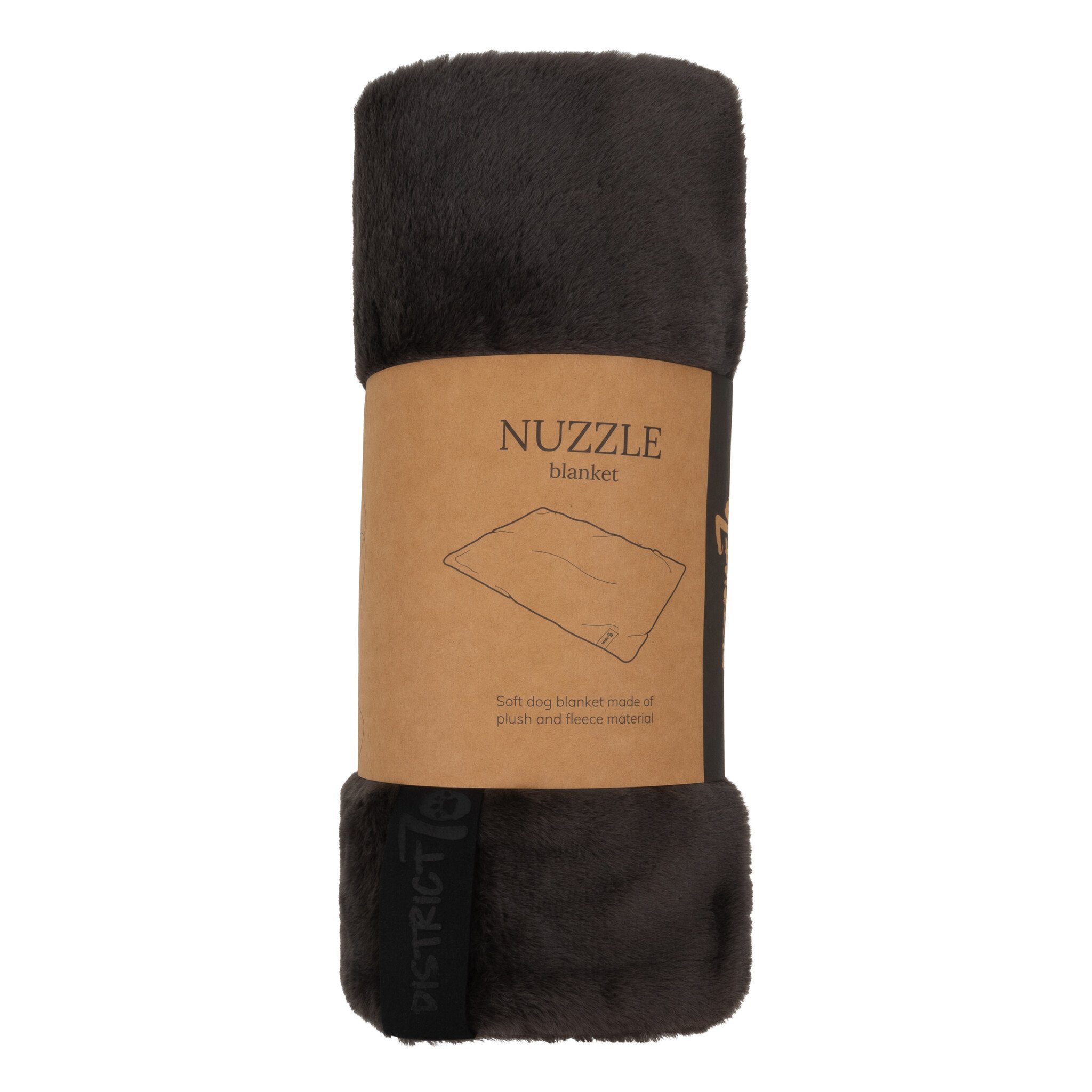 District 70 Hondendeken NUZZLE 100×70 cm – Donker Grijs
