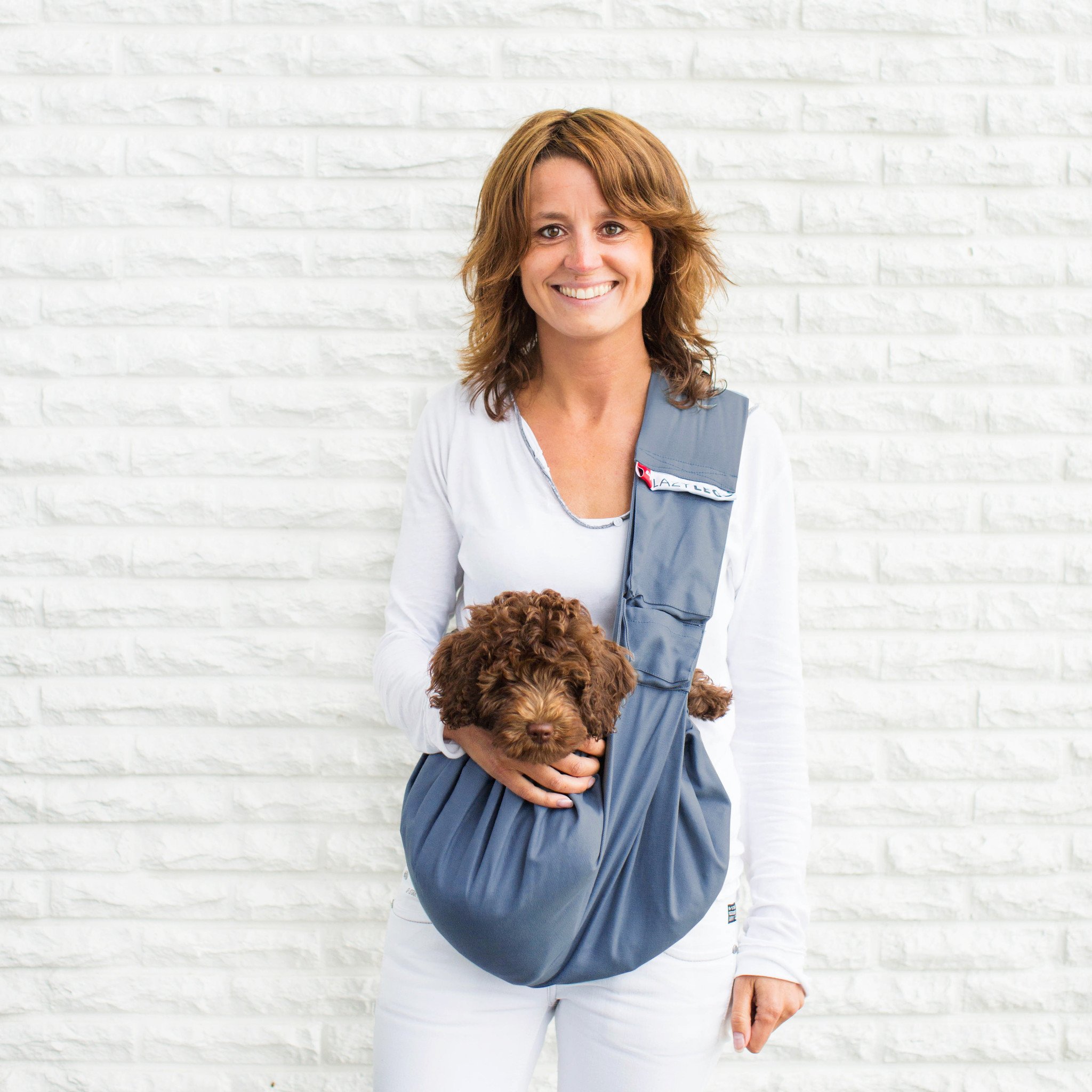 4Lazylegs Hondenzak 4LazyLegs Canvas S - Blauw – Tot 15 kg