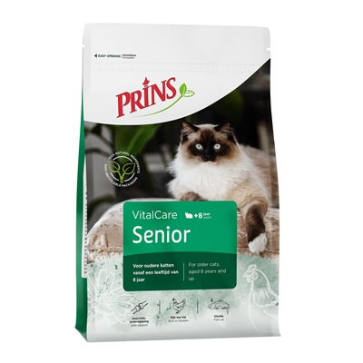 PRINS Kattenvoeding CAT VITAL CARE SENIOR Aangepaste energie & mineralen, behoudt spiermassa, voorkomt blaasgruis - 10 kg
