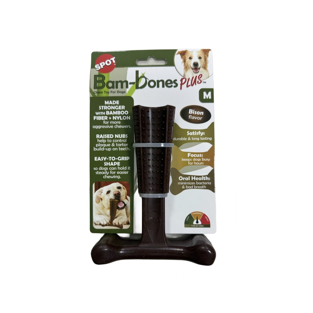 Spot Bam-Bones Plus Easy Grip kauwspeelgoed bamboe-nylon S 10,3x8,5 cm