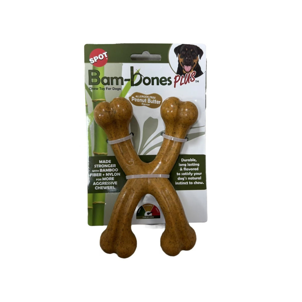 Spot Bam-Bones Plus Big X Bone kauwspeelgoed bamboe/nylon 16x10x2,5 cm