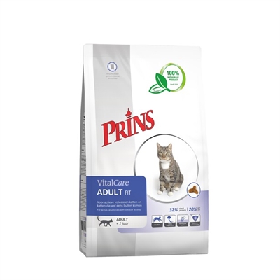 PRINS Kattenvoer Vital Care Adult Fit - Voor fitte volwassen katten, met kip & zalmolie - Kipsmaak -