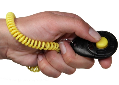 STARMARK Clicker Deluxe Pro-Training CLICKER® - Versnelt leerproces 50% | Polsband & roestvrij - Zwart/