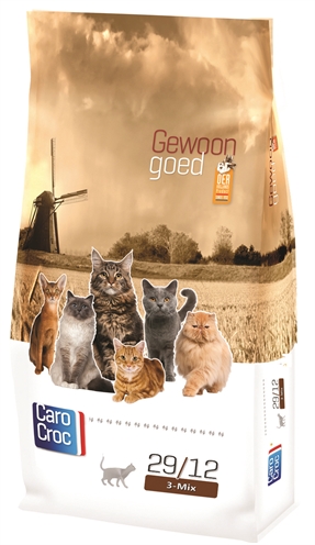CAROCROC Kat 3-Mix Kattenvoer Complete uitgebalanceerd - Kip & Rund - Licht verteerbaar - 7 kg