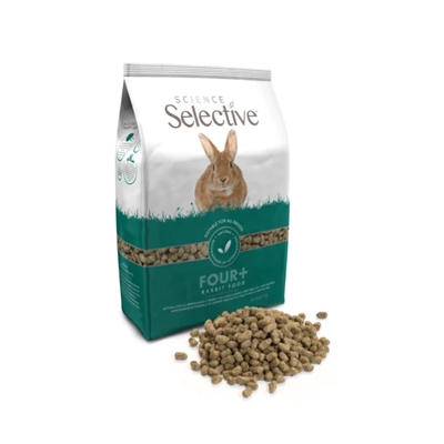 SUPREME Konijnenvoer SCIENCE SELECTIVE RABBIT MATURE - Voorkomt selectief eten, 22% vezel - Met Timothyhooi & Vitamine C 500 mg/kg