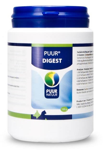 PUUR NATUUR Spijsvertering DIGEST Psyllium & Probiotica - Ondersteunt darmfunctie bij diarree en obstipatie - 100 g