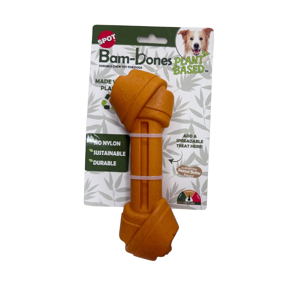 Spot Bam-Bones Plant-Based knotted bone kauwspeelgoed PLA/PBS/bamboe 19x7x4 cm