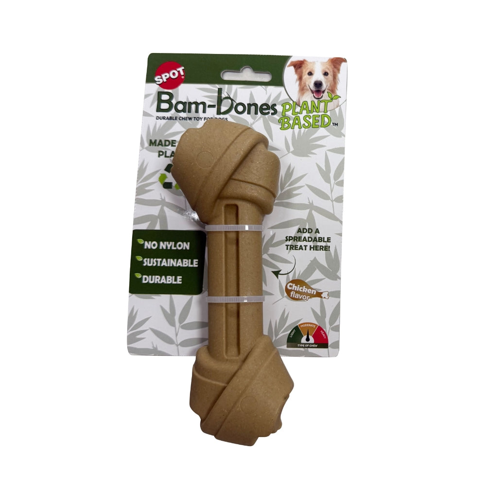 Spot Bam-Bones Plant-Based knotted bone kauwspeelgoed PLA/PBS/bamboe 19x7x4 cm