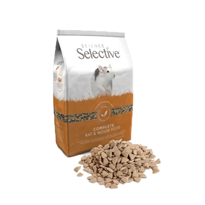 SUPREME Science Selective Rat/Mouse Complete voeding - Uniek vegetarisch recept, voorkomt selectief eten, bevordert gebit - Appel & Zwarte bes