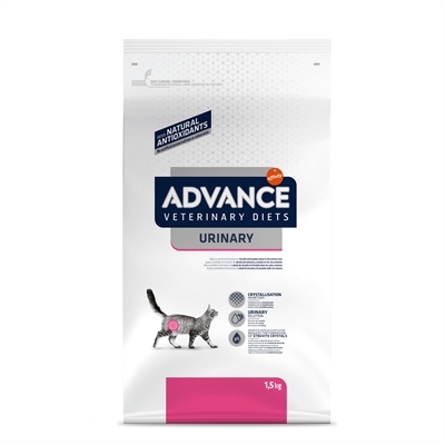 ADVANCE VETERINARY DIET Dieetvoer kat CAT URINARY URINEWEGEN Vermindert struviet- & oxalaatstenen, lage magnesium - 1,5 kg