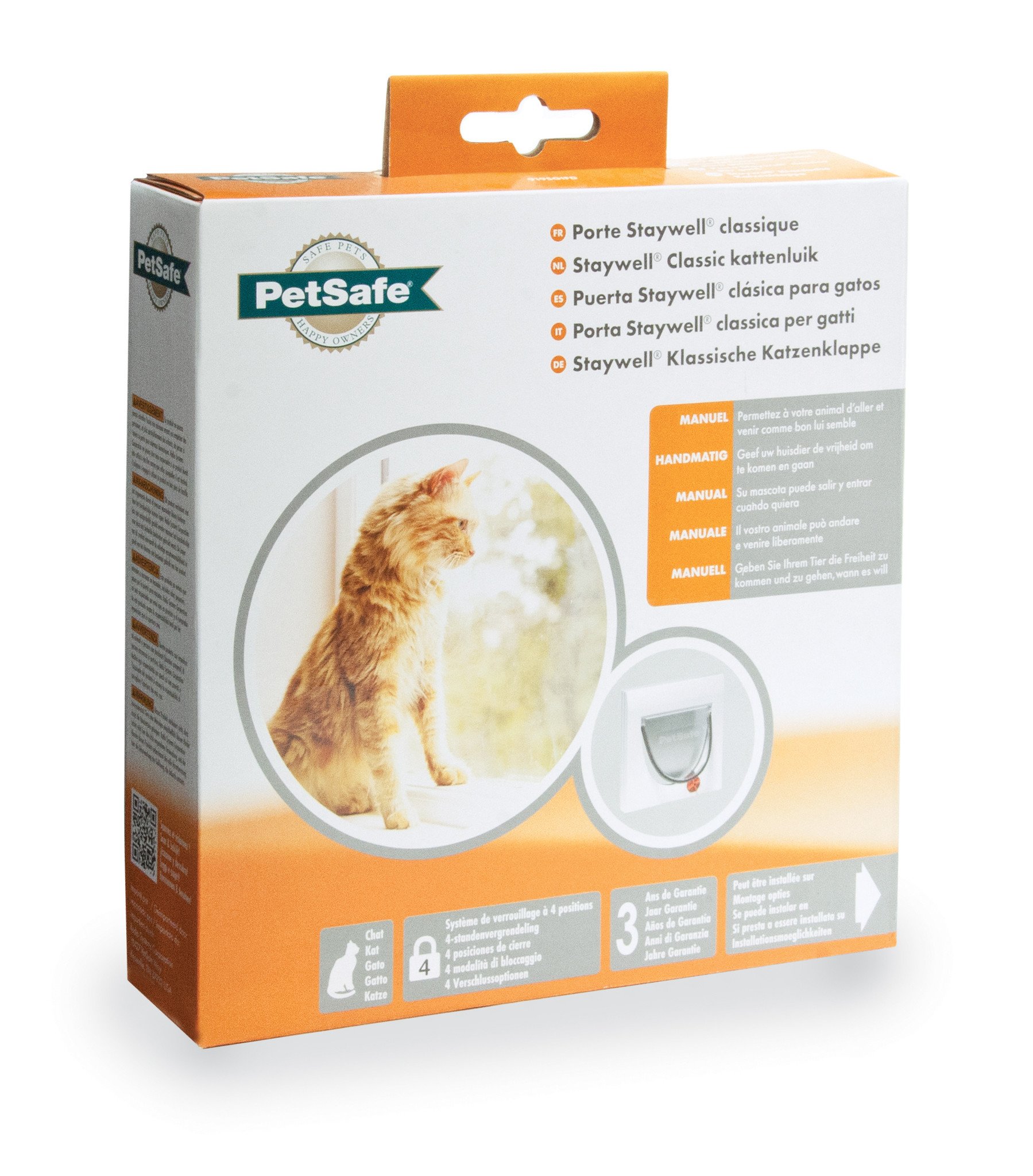 PetSafe Kattenluik Staywell® Classic 4-Way Wit – Zonder Tunnelstuk