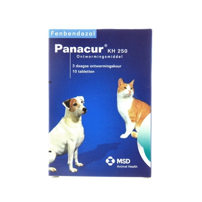 PANACUR Ontwormingsmiddel HOND KAT Breedwerkend, werkt tegen Giardia - Tabletten - 250/500 mg