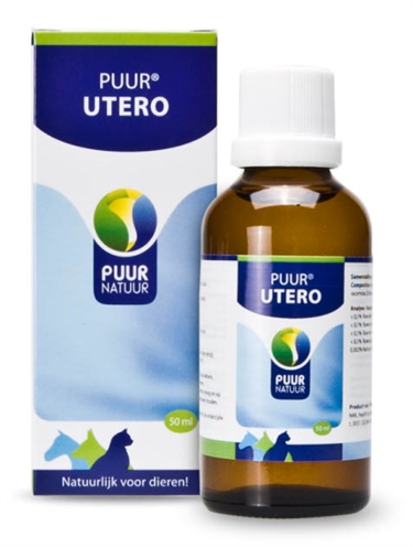 PUUR NATUUR UTERO Aanvullende diervoeding Uterustonicum: opschonen baarmoeder & bevallingsondersteuning - Naturel - 50 ml