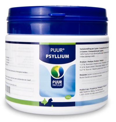 PUUR NATUUR Psyllium Husk Hond & Kat - Darmreinigend, ontgiftend, verb