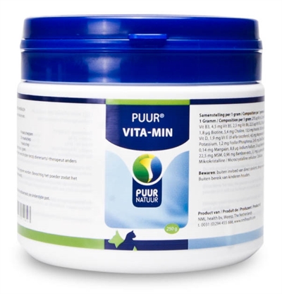 PUUR NATUUR Vitaminen & Mineralen supplement VITA‑MIN - Ondersteunt immuunsysteem, Herstel, Compleet formule - 250 g