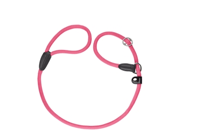 HUNTER Retrieverlijn Met Stop Freestyle - Duurzaam met veiligheidsstop en leren afwerking - Neonroze - 170x1 cm