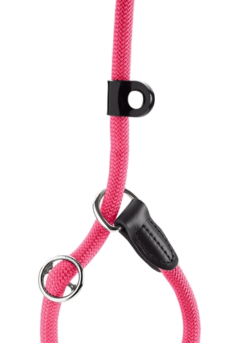 HUNTER Retrieverlijn Met Stop Freestyle - Duurzaam met veiligheidsstop en leren afwerking - Neonroze - 170x1 cm