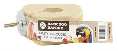 BACK ZOO NATURE Fruitcuphouder Java met schroef - Decoratief, passend voor fruitkuipjes - Assorti - 15x13x4 cm