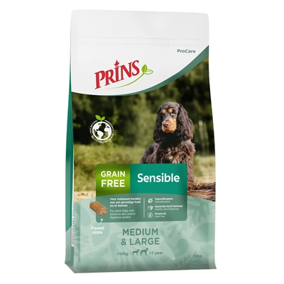 PRINS Hondenvoer ProCare Grainfree Sensible Hypoallergenic - Graanvrij, Hoog verteerbaar, 100% natuurlijk - N.v.t. - 12 kg