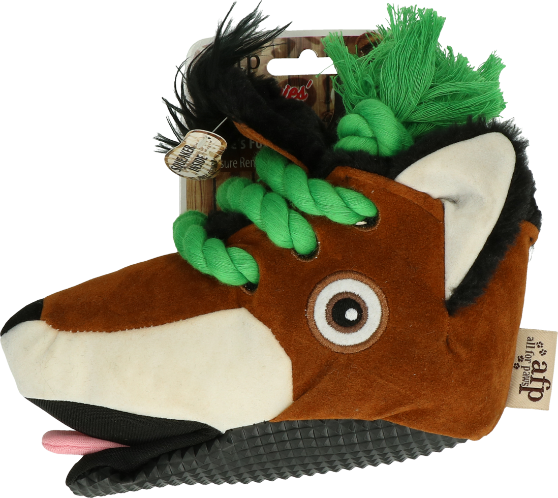 AFP Doggies' Shoes Renard jouet en peluche en forme de chaussure pour chien