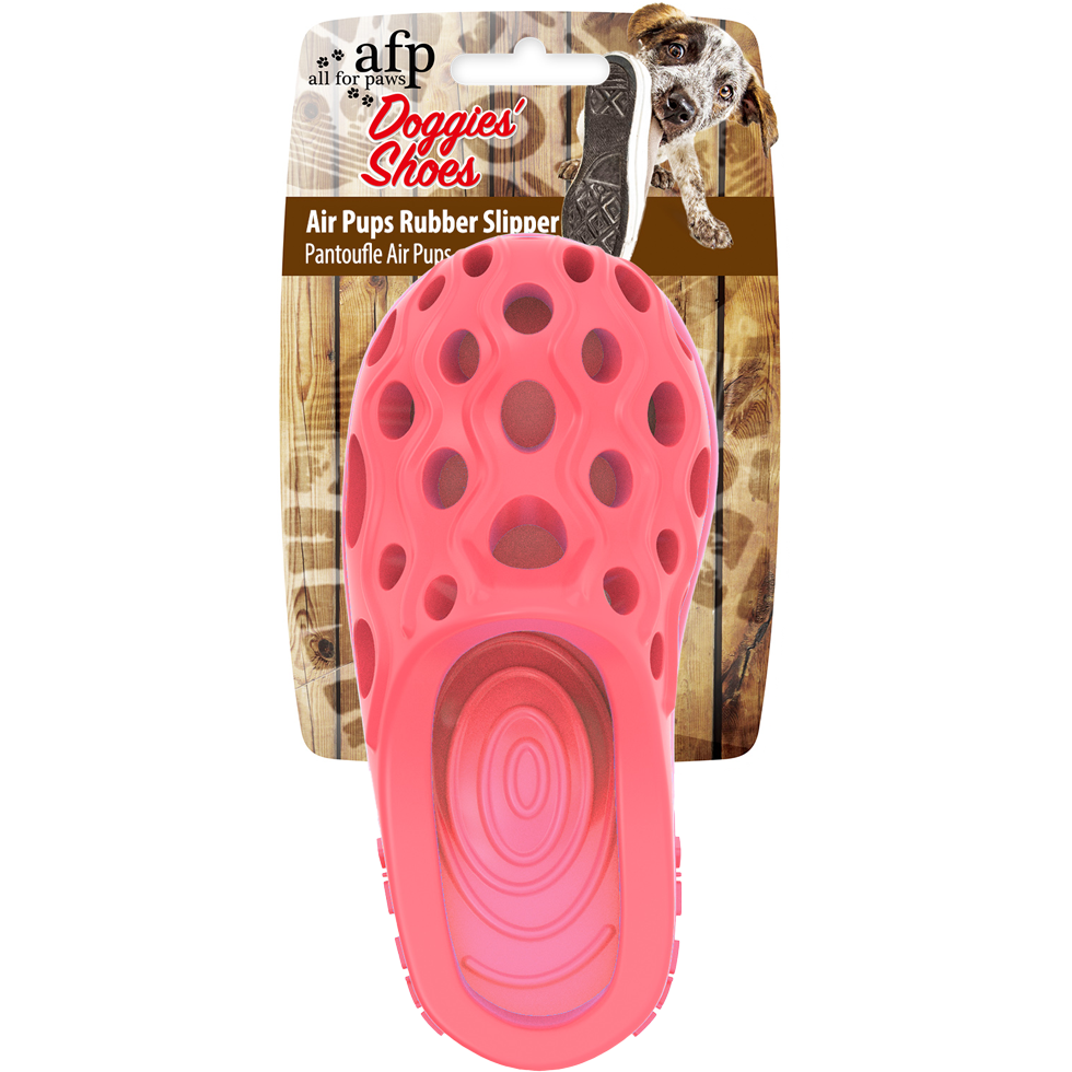 AFP Doggies' Shoes Air Pups Slipper S jouet en caoutchouc pour chien