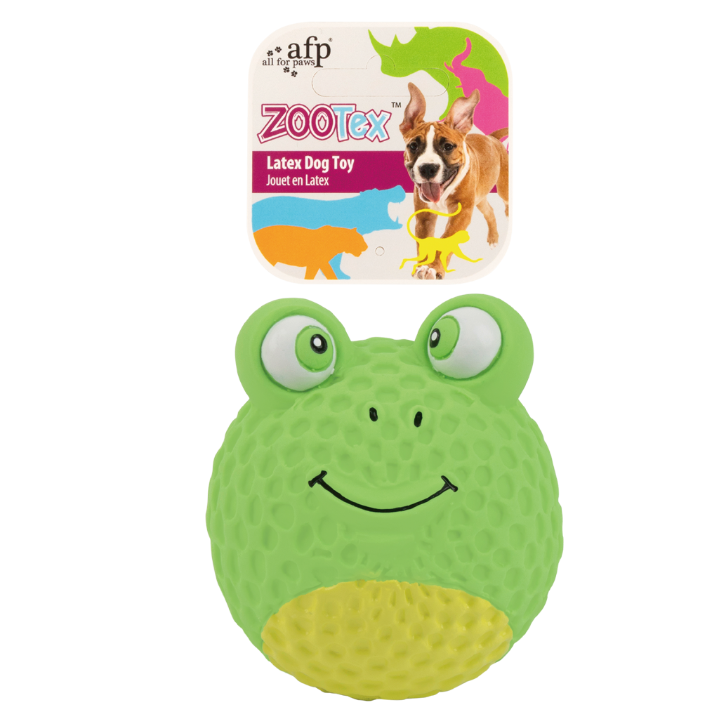 AFP Bouncy Frog jouet en latex pour chien avec couineur